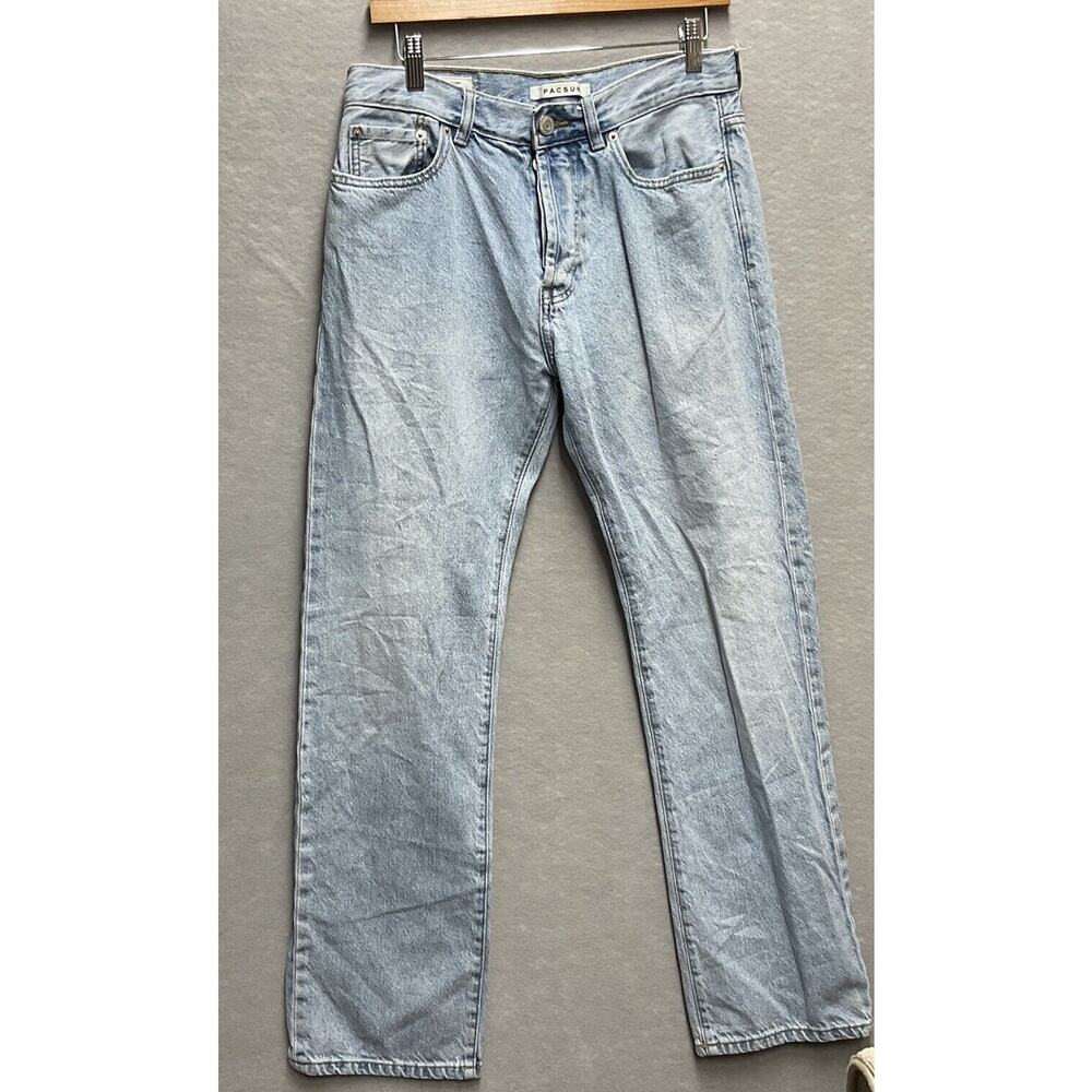 Pacsun‎ Jeans Mens 32 Light Wash Denim Button Fly Straight Fit 32X32